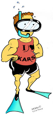 Georges Michel, pr&ecirc;t &agrave; plonger. Copyright Arnaud Lalieu