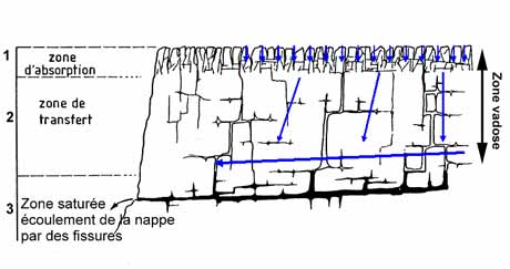 connection entre les eaux de surface et les eaux souterraines